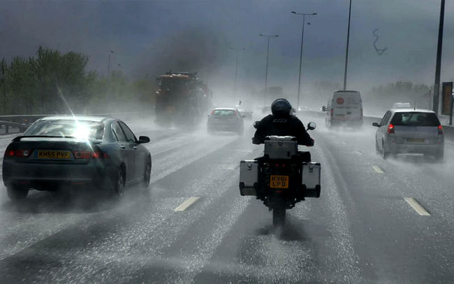 Lluvia en el vehiculo